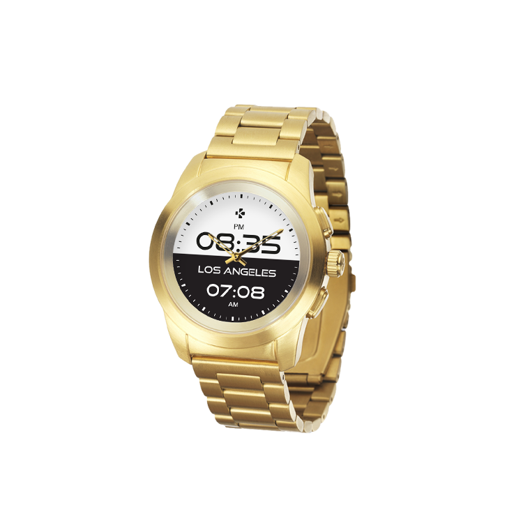 ZeTime Elite - The world’s first hybrid smartwatch combining mechanical hands with a full round color touchscreen - MyKronoz