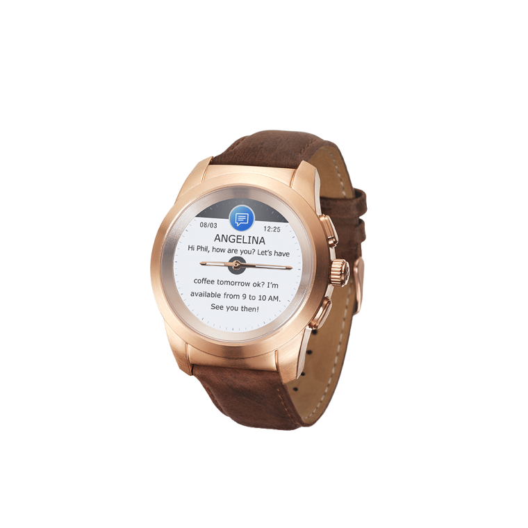 ZeTime Premium - The world’s first hybrid smartwatch combining mechanical hands with a full round color touchscreen - MyKronoz