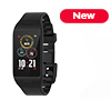 Rectangular activity tracker with color touch screen and smart notifications